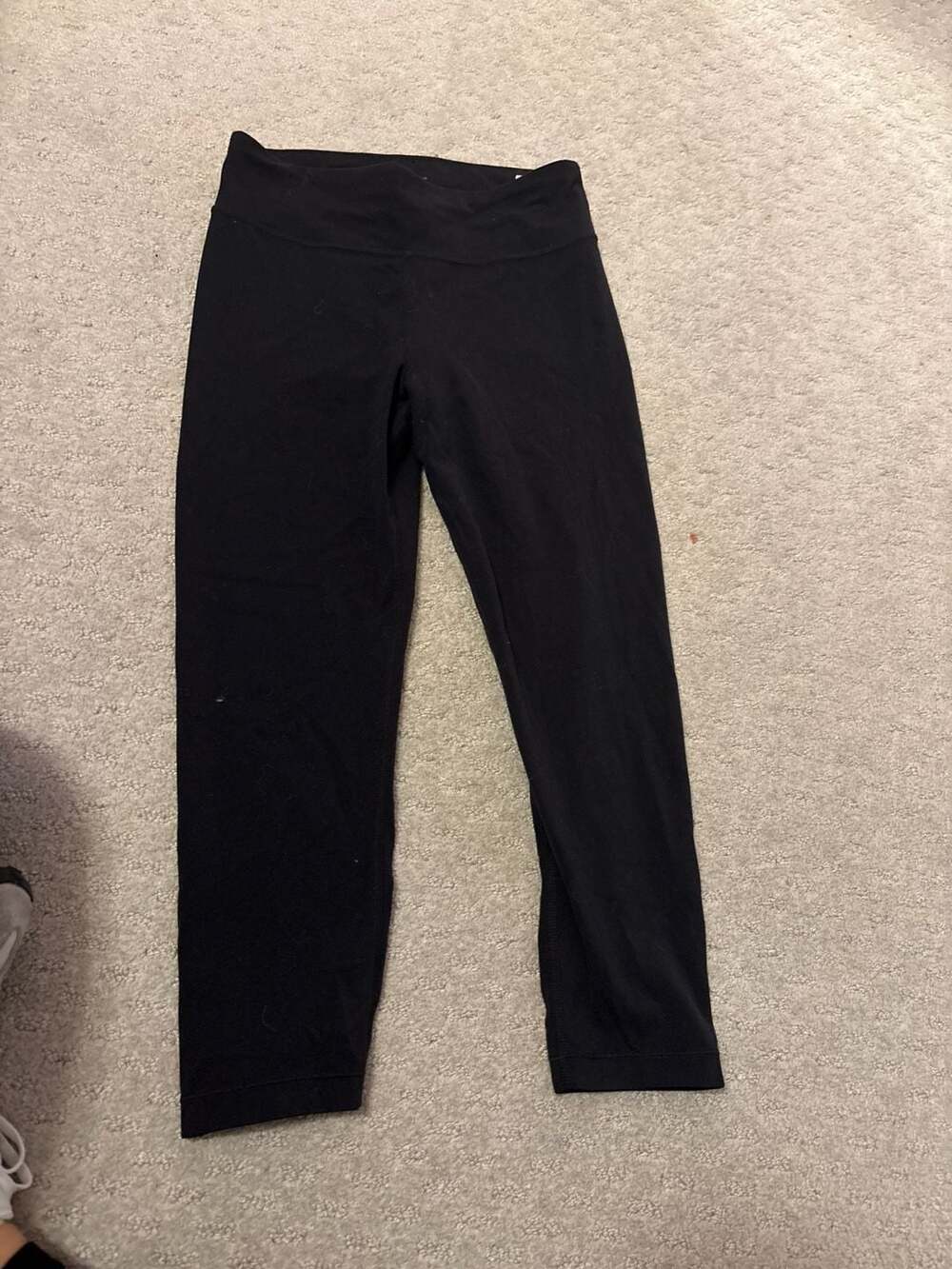 Athleta Girl High Rise Chit Chat Capri Black Leggings Size L/12